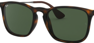 Lentes originales Ray-Ban RB4187 Chris, color 71 · Verde · plástico