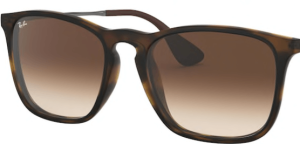 Lentes originales Ray-Ban RB4187 Chris, color 13 · Marrón degradado · plástico