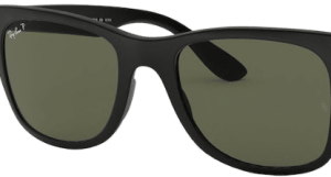 Lentes originales Ray-Ban RB4195 Wayfarer Liteforce, color 9A · Verde polarizado · plástico