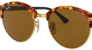 Lentes originales Ray-Ban RB4246 Clubround, color B15 · Marrón