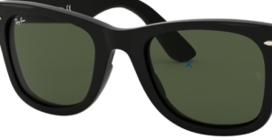Lentes originales Ray-Ban RB4340 Wayfarer, color G15 · Verde clásico