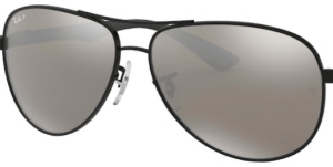 Lentes originales Ray-Ban RB8313 Carbon Fibre, color K7 · Espejo gris plata polarizado · plástico