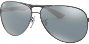 Lentes originales Ray-Ban RB8313 Carbon Fibre, color K6 · Azul plata espejo polarizado · plástico