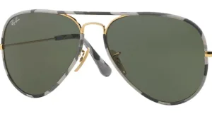 Cristales originales Ray-Ban RB3025JM Aviator Full Color, color G15 · Verde clásico