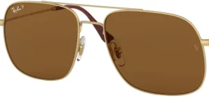 Cristales originales Ray-Ban RB3595 Andrea, color 83 · Polarizado marrón · plástico