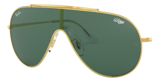 Lentes originales Ray-Ban RB3597 Wings, color 71 · Verde oscuro · plástico