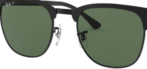 Lentes originales Ray-Ban RB3716 Clubmaster Metal, color 58 · Verde polarizado