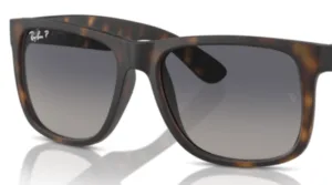 Lentes originales Ray-Ban RB4165 Justin, color 8S · Azul degradado polarizado · plástico