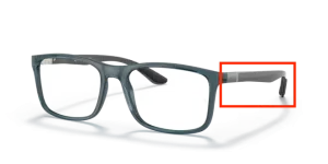 Patillas originales Ray-Ban RB8908, color 5719 · Trasparent gris azul