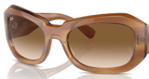 Lentes originales Ray-Ban RB2212 Beate, color 51 · Marrón claro degradado