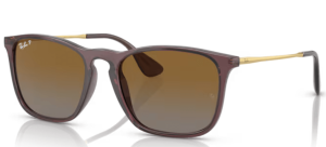 Ray-Ban RB4187 CHRIS, color 6593T5 · Transparente marrón oscuro