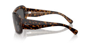 Patillas originales Ray-Ban RB2212 Beate, color 1292 · Habana sobre transparente marrón