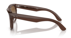Patillas originales Ray-Ban R0502S Wayfarer Reverse, color 6709 · Transparente marrón