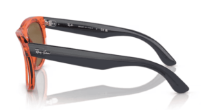 Patillas originales Ray-Ban R0502S Wayfarer Reverse, color 6712 · Negro