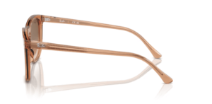 Patillas originales Ray-Ban RB2210, color 6764 · Transparente ligth marrón