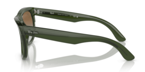 Patillas originales Ray-Ban R0502S Wayfarer Reverse, color 6775 · Transparente verde