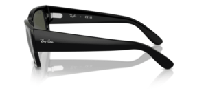 Patillas originales Ray-Ban RB0947S Carlos, color 901 · Negro