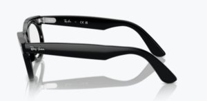 Patillas originales Ray-Ban RB2242V Vista WAYFARER OVAL, color 2000 · Negro brillo