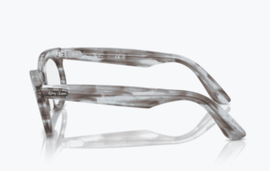 Patillas originales Ray-Ban RB2242V Vista WAYFARER OVAL, color 8361 · Rayado transparente azul