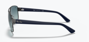 Patillas originales Ray-Ban RB3663, color 004/3M · Gunmetal