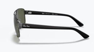 Patillas originales Ray-Ban RB3663, color 004/58 · Gunmetal