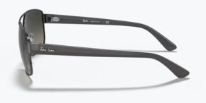 Patillas originales Ray-Ban RB3663, color 004/71 · Gunmetal