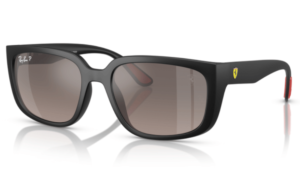 Cristales originales Ray-Ban RB4443M, color 5J · Plata espejo chromance polarizado · plástico