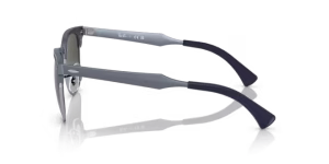 Patillas originales Ray-Ban RB3507 Clubmaster Aluminum, color 9248 · Azul sobre plata