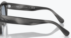 Patillas originales Ray-Ban RB2186 State Street, color 1404 · Rayado gris