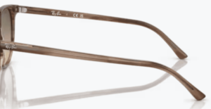 Patillas originales Ray-Ban RB2197 Elliot, color 1392 · Rayado marrón & verde