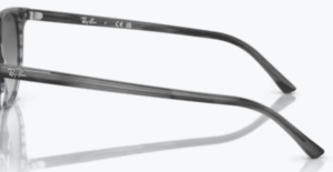 Patillas originales Ray-Ban RB2197 Elliot, color 1391 · Rayado gris & azul