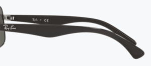 Patillas originales Ray-Ban RB3483, color 004 · Gunmetal