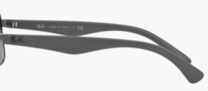 Patillas originales Ray-Ban RB3516, color 019 · Plata mate