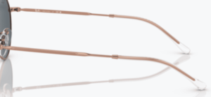 Patillas originales Ray-Ban RB3565 Jack, color 9202 · Rosa oro