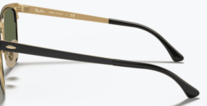Patillas originales Ray-Ban RB3716 Clubmaster Metal, color 187 · Negro