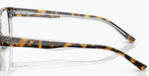 Patillas originales Ray-Ban RB5268, color 5082 · Superior habana sobre transparente