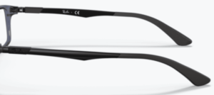Patillas originales Ray-Ban RB7017, color 8122 · Transparente azul