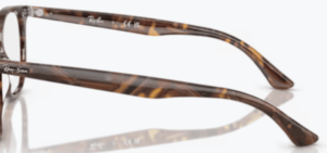 Patillas originales Ray-Ban RB7159 Vista, color 8395 · Transparente fantasy marrón & amarillo