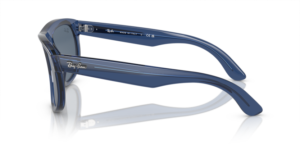 Patillas originales Ray-Ban RB0501S Boyfriend Reverse, color 6708 · Transparente navy azul