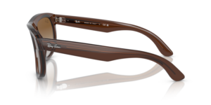 Patillas originales Ray-Ban RB0501S Boyfriend Reverse, color 6707 · Transparente gris oscuro