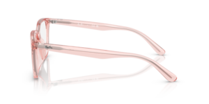 Patillas originales Ray-Ban RB7248D, color 8410 · Transparente rosa claro