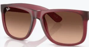 Lentes originales Ray-Ban RB4165 Justin, color A5 · Rosa/marrón degradado · plástico