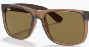 Lentes originales Ray-Ban RB4165 Justin, color 73 · Marrón · plástico