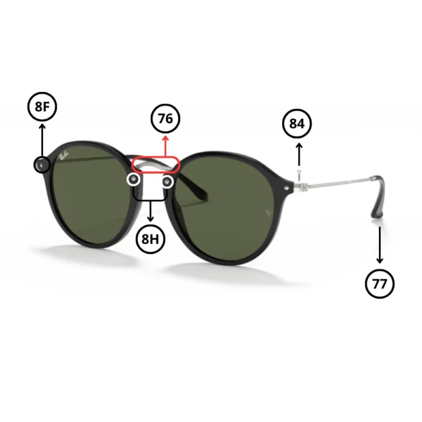 Piezas Repuesto Ray-Ban 2447 Originales