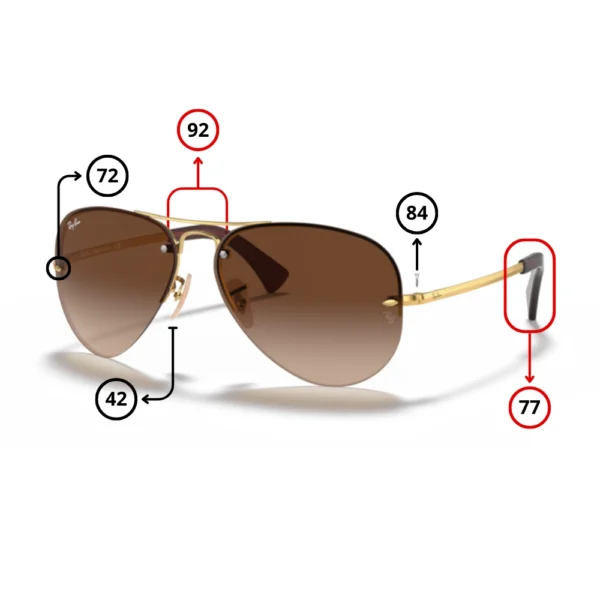 Piezas Repuesto Ray-Ban 3449