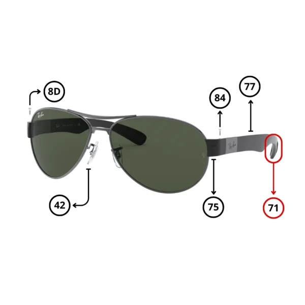 Piezas Repuesto Ray-Ban 3509