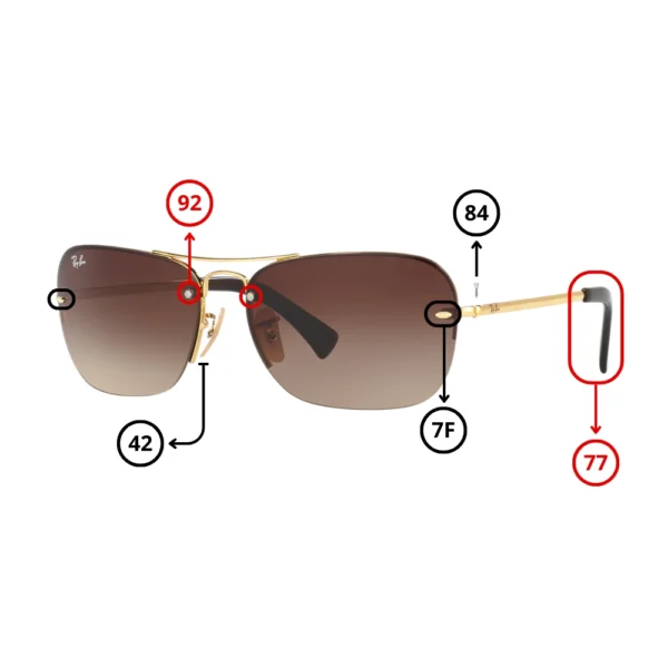 Piezas de Repuesto Ray-Ban 3541 Originales