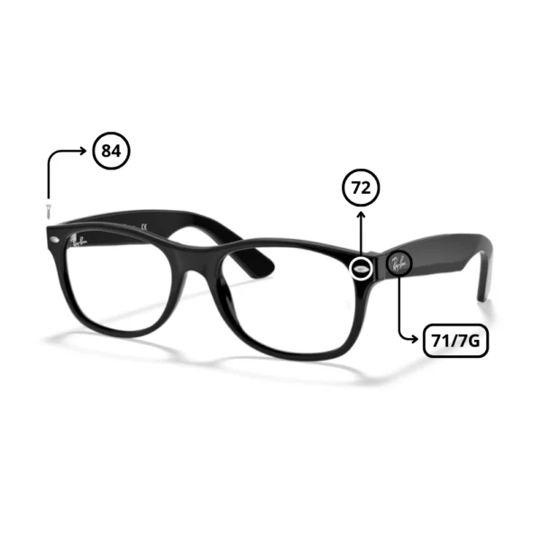 Piezas Repuesto Ray-Ban 5184 NEW WAYFARER Originales