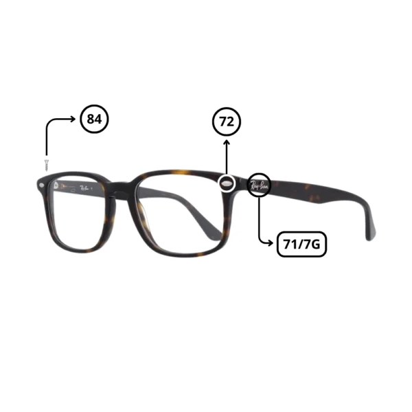 Piezas Repuesto Ray-Ban 5353 Originales