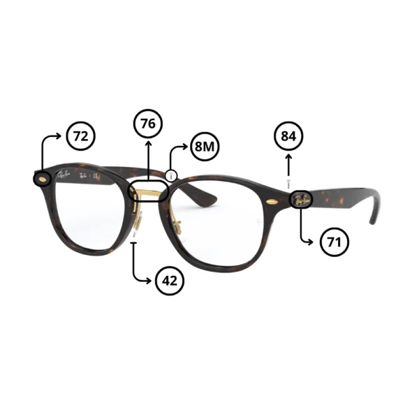 Piezas de Repuesto Ray-Ban 5355 Originales